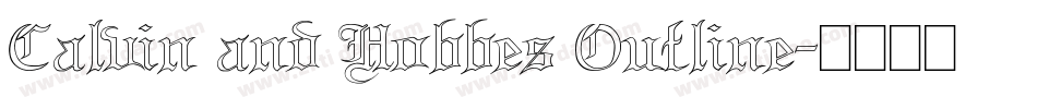 Calvin and Hobbes Outline字体转换